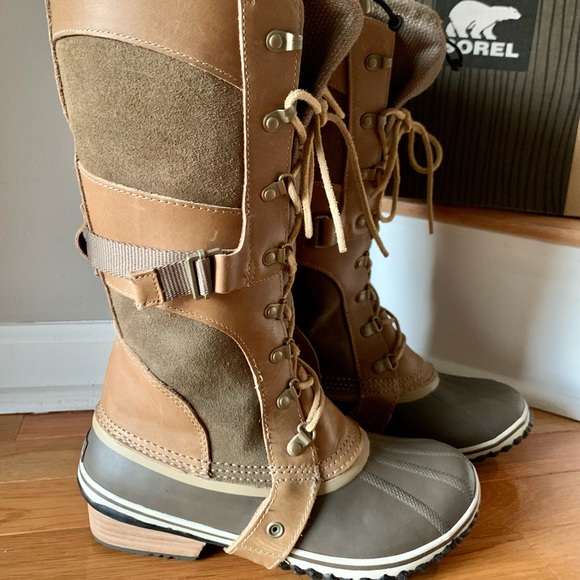 🚫SOLD🚫Sorel Conquest Carly Tan Tall Boot RARE sz 10 - Picture 3 of 6